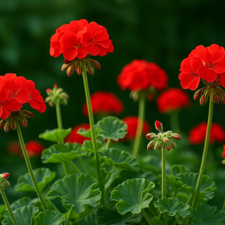 Geranien stehend, rot